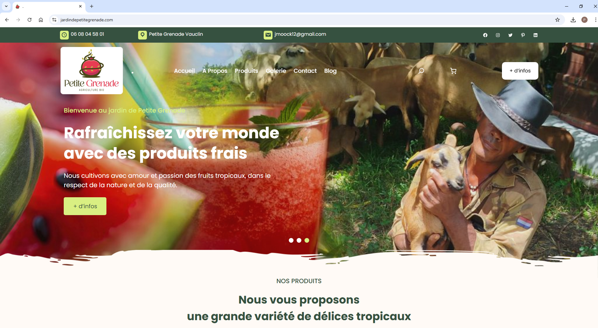 Présentation de notre site web